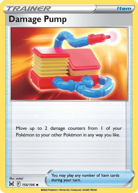 Pokemon TCG - LOST ORIGIN - 156/196 - DAMAGE PUMP - Trainer