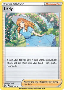 Pokemon TCG - LOST ORIGIN - 159/196 - LADY - Trainer