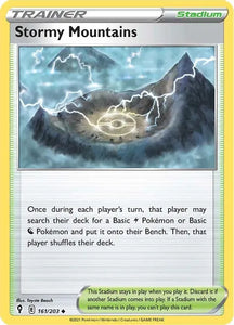 Pokemon TCG - EVOLVING SKIES - 161/203 - STORMY MOUNTAINS - Trainer