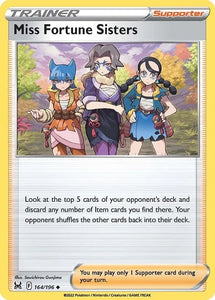 Pokemon TCG - LOST ORIGIN - 164/196 - MISS FORTUNE SISTERS - Trainer