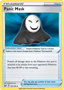 Pokemon TCG - LOST ORIGIN - 165/196 - PANIC MASK - Reverse Holo - Trainer