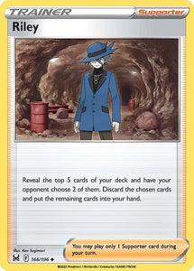 Pokemon TCG - LOST ORIGIN - 166/196 - RILEY - Trainer