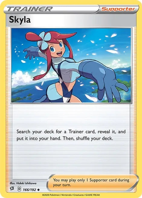 Pokemon TCG - REBEL CLASH - 166/192 - SKYLA - Reverse Holo - Trainer