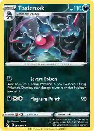 Pokemon TCG - FUSION STRIKE - 166/264 - TOXICROAK - Rare