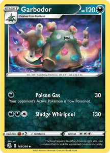 Pokemon TCG - FUSION STRIKE - 169/264 - GARBODOR - Reverse Holo - Uncommon