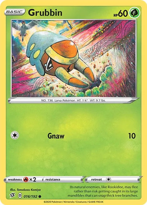 Pokemon TCG - REBEL CLASH - 016/192 - GRUBBIN - Common