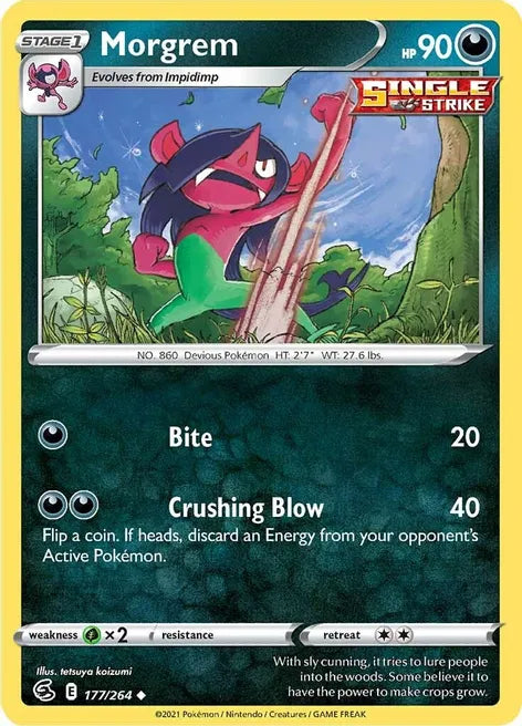 Pokemon TCG - FUSION STRIKE - 177/264 - MORGREM - Uncommon