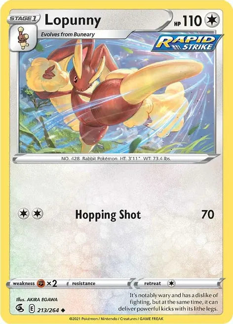 Pokemon TCG - FUSION STRIKE - 213/264 - LOPUNNY - Uncommon