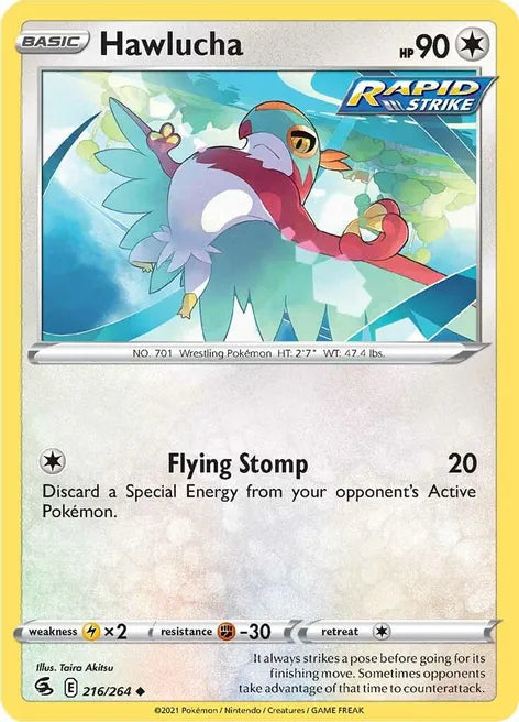 Pokemon TCG - FUSION STRIKE - 216/264 - HAWLUCHA - Uncommon