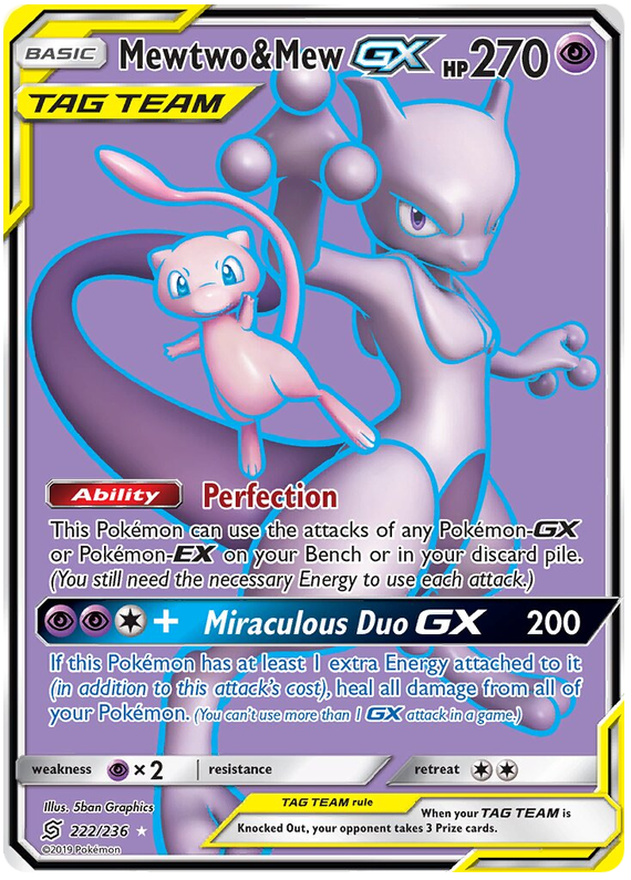 Unified Minds Mewtwo & Mew GX