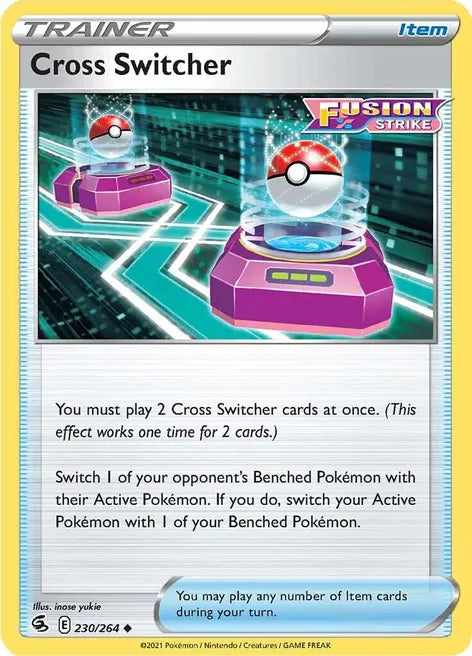 Pokemon TCG - FUSION STRIKE - 230/264 - CROSS STITCHER - Reverse Holo - Trainer