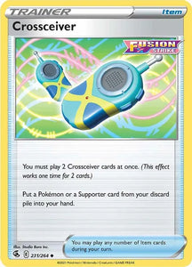 Pokemon TCG - FUSION STRIKE - 231/264 - CROSSCEIVER - Reverse Holo - Trainer