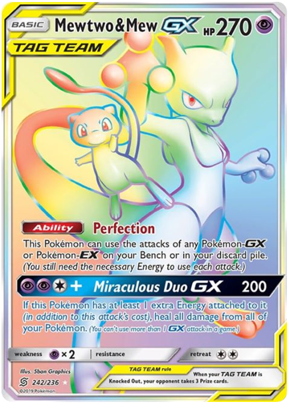 Unified Minds Mewtwo & Mew GX