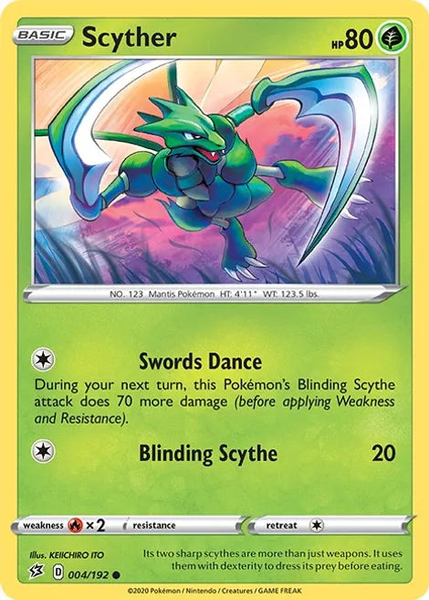 Pokemon TCG - REBEL CLASH - 004/192 - SKYTHER - Common