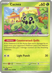 Pokemon TCG - SCARLET & VIOLET - 005/198 - CACNEA - Common