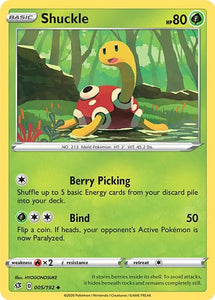 Pokemon TCG - REBEL CLASH - 005/192 - SHUCKLE - Uncommon