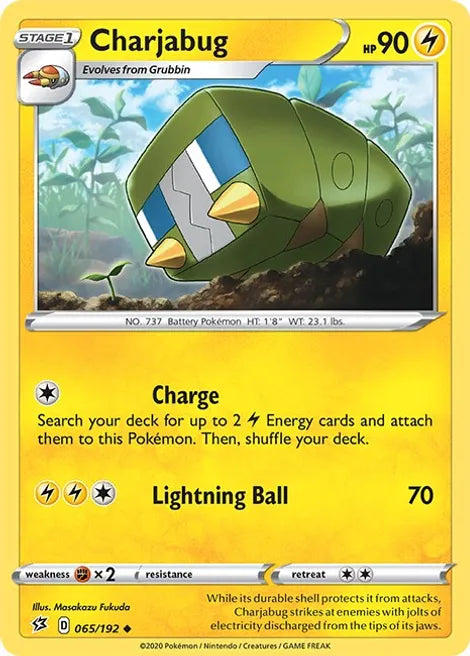 Pokemon TCG - REBEL CLASH - 065/192 - CHARJABUG - Uncommon