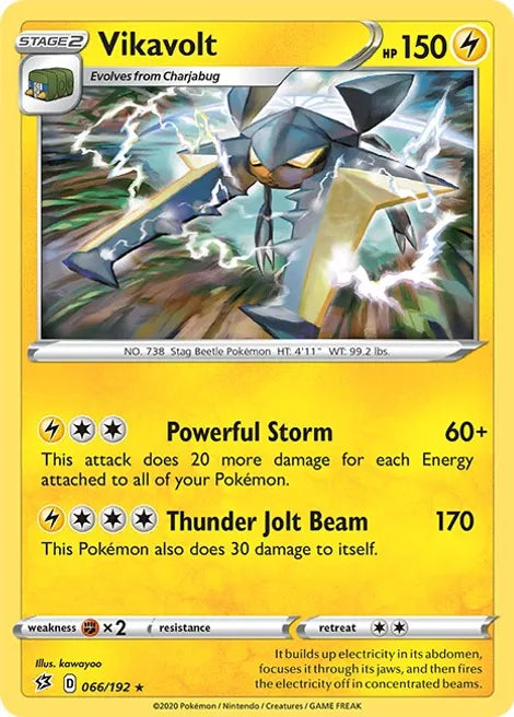 Pokemon TCG - REBEL CLASH - 066/192 - VIKAVOLT - Holographic - Rare