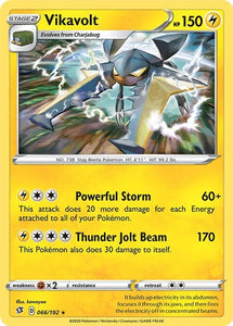 Pokemon TCG - REBEL CLASH - 066/192 - VIKAVOLT - Holographic - Rare