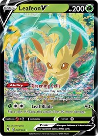 Pokemon TCG 1 x LEAFEON V 007/203 Evolving Skies Ultra Rare