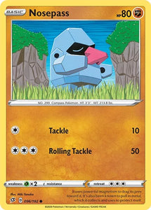 Pokemon TCG - REBEL CLASH - 096/192 - NOSEPASS - Common